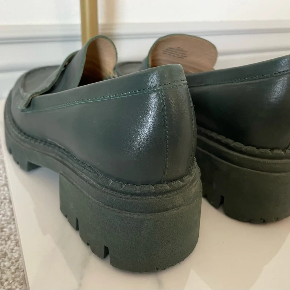 Free People Lyra Lug Sole Green Loafers Size 39.5/9.5 - Picture 4 of 11